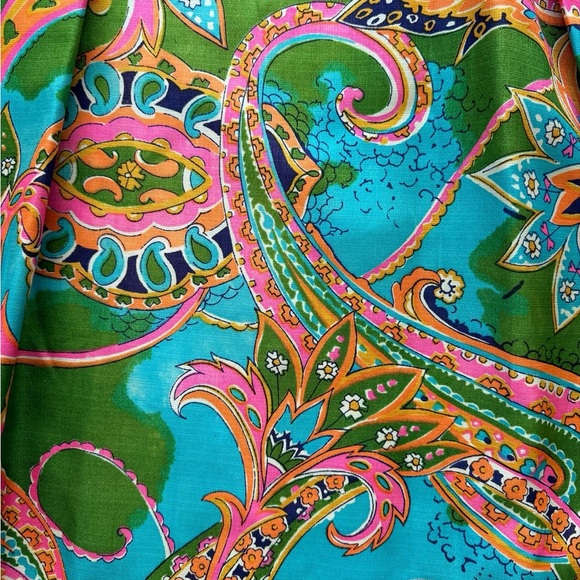 Vintage Keyloun (?) Bright 70’s psychedelic paisley maxi dress. Small - Picture 4 of 12
